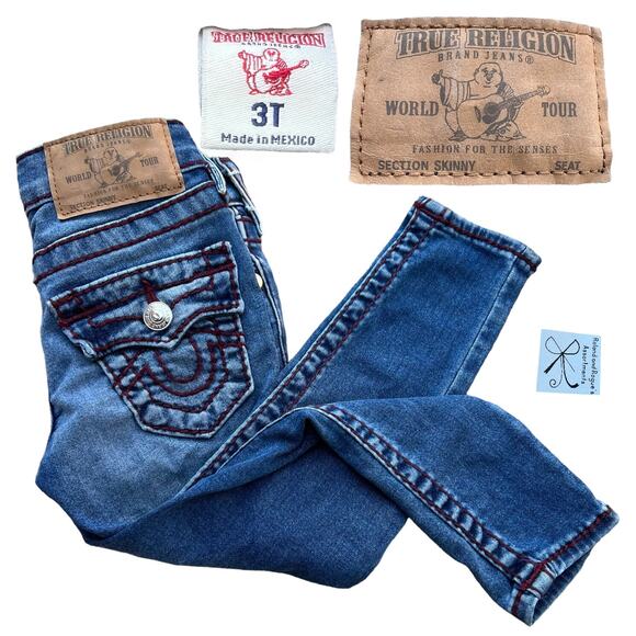 True Religion Big T Denim Kids Sz 3T - Picture 1 of 4